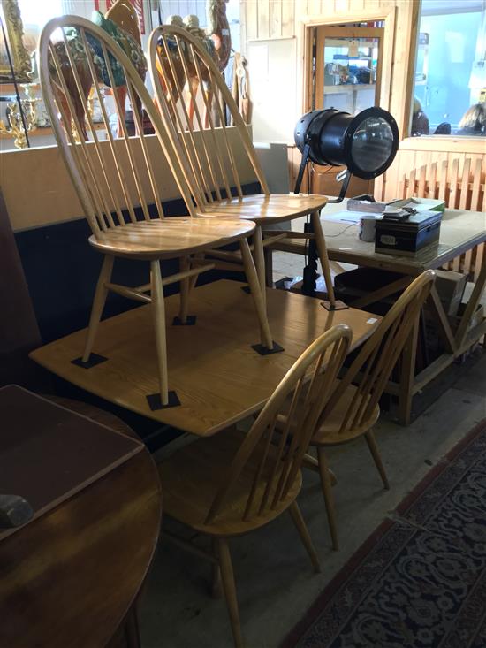 Ercol dining table & 4 chairs